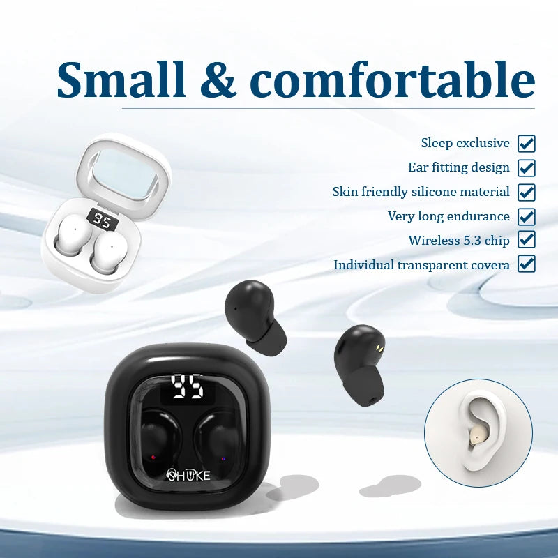 SK Mini 5.3 wireless bluetooth headset small earbuds sleep work sports invisible headphones HD HIFI bass sound quality earphones Innova Techno