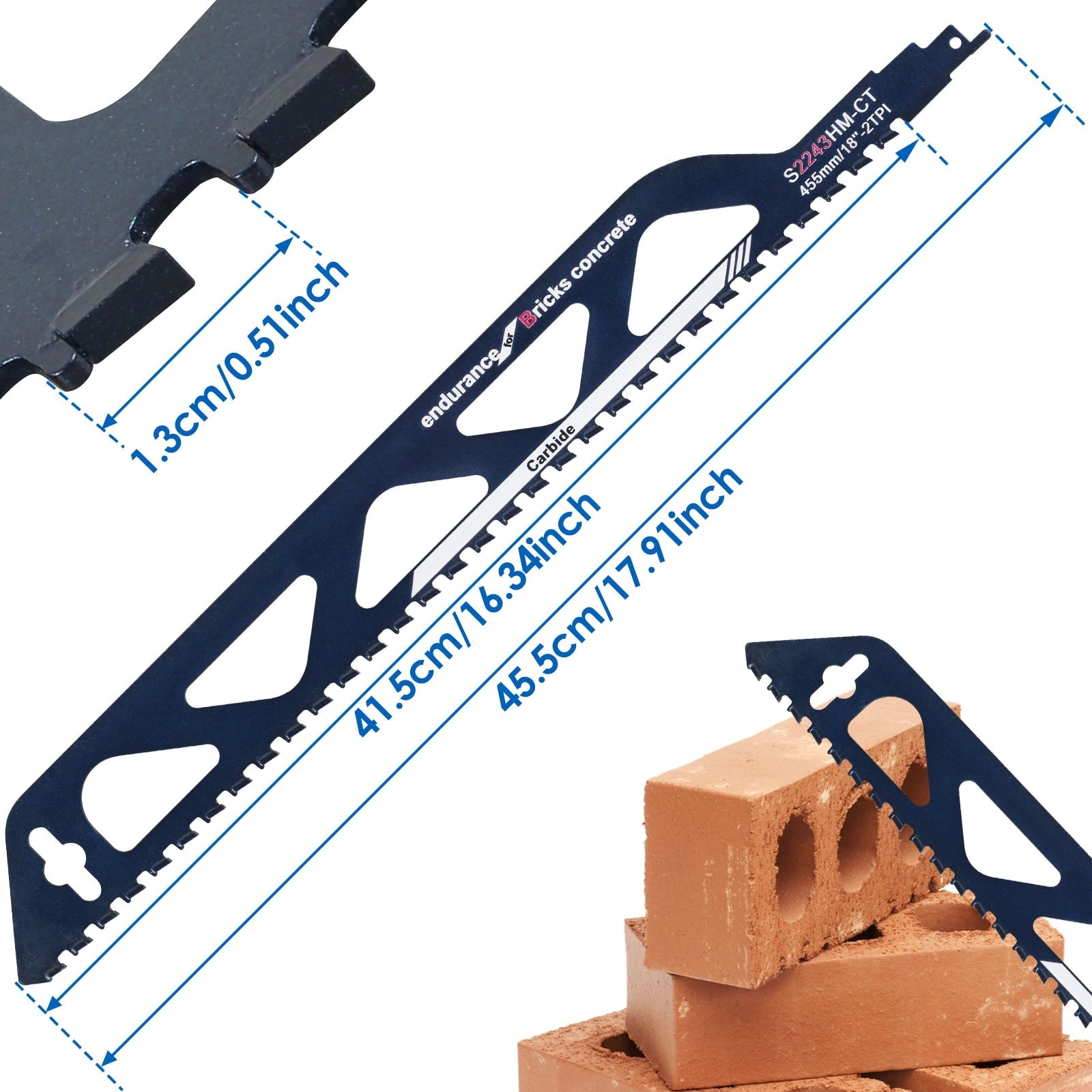 Reciprocating Saw Blade 12/18in Universal Cutting Recip Sabre Saw Blade Alloy Steel Brick Concrete Stone Demolition Cutting Tool Innova Techno