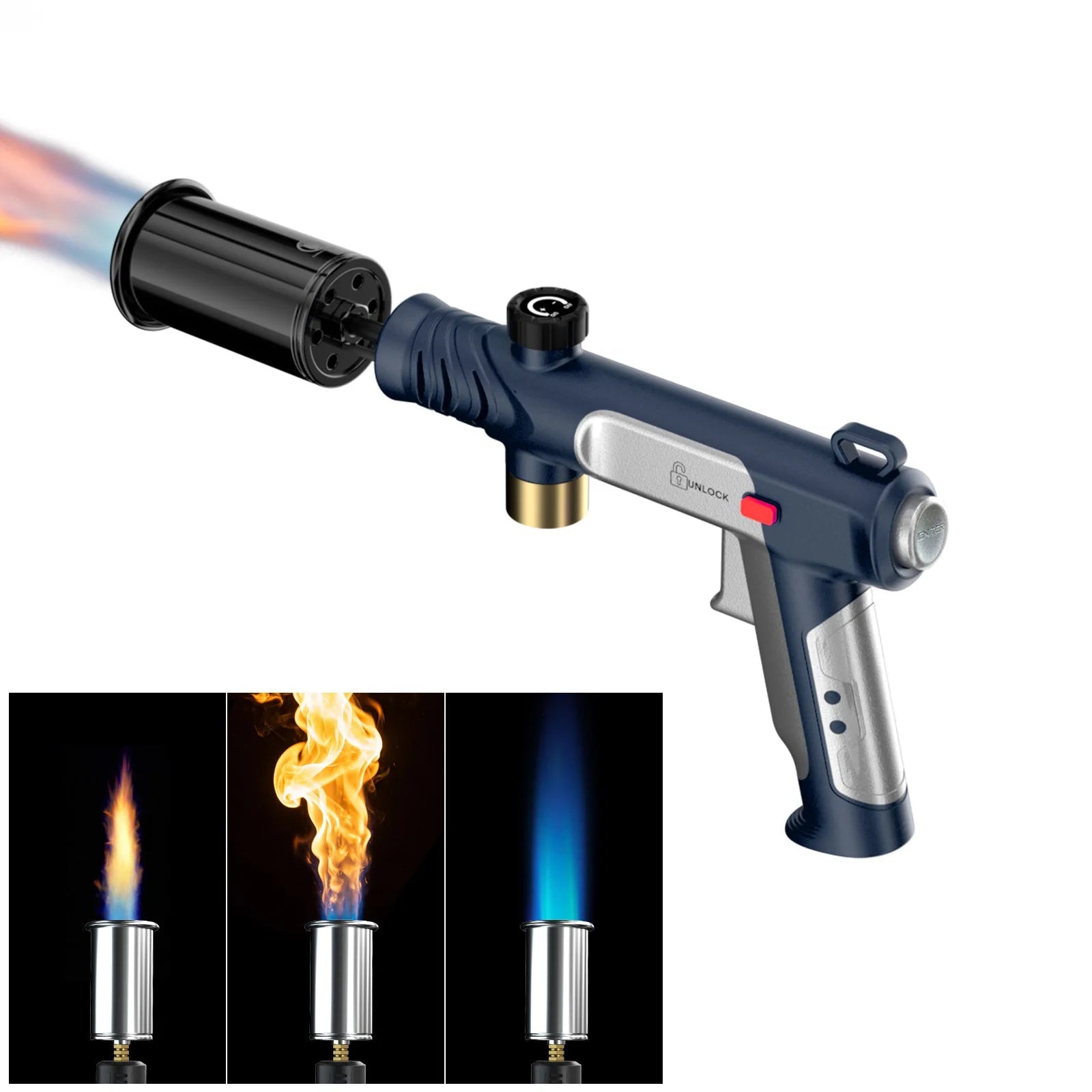 New Metal High Firepower Flamethrower for Outdoor Camping Barbecue Lighter for Outdoor Tools Innova Techno