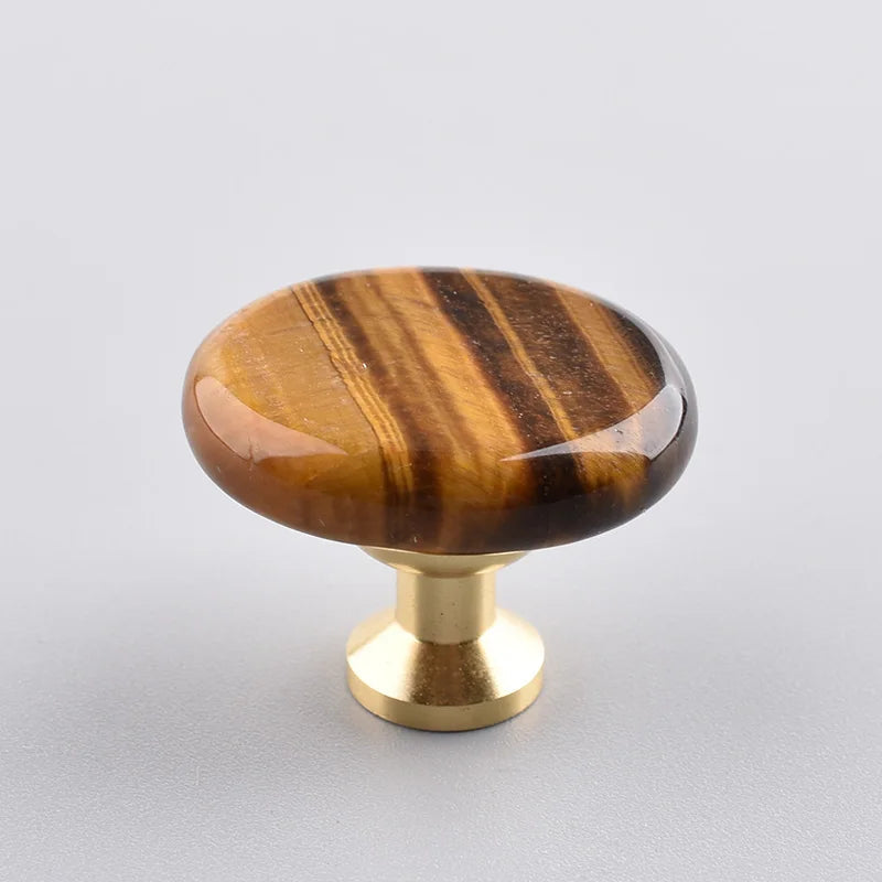 30×25mm Nature Agate Stone Cabinet Drawer Knob Dressing Decorative Box Handle Brass Furniture Door Handle Wardrobe Cabinet Pulls Innova Techno