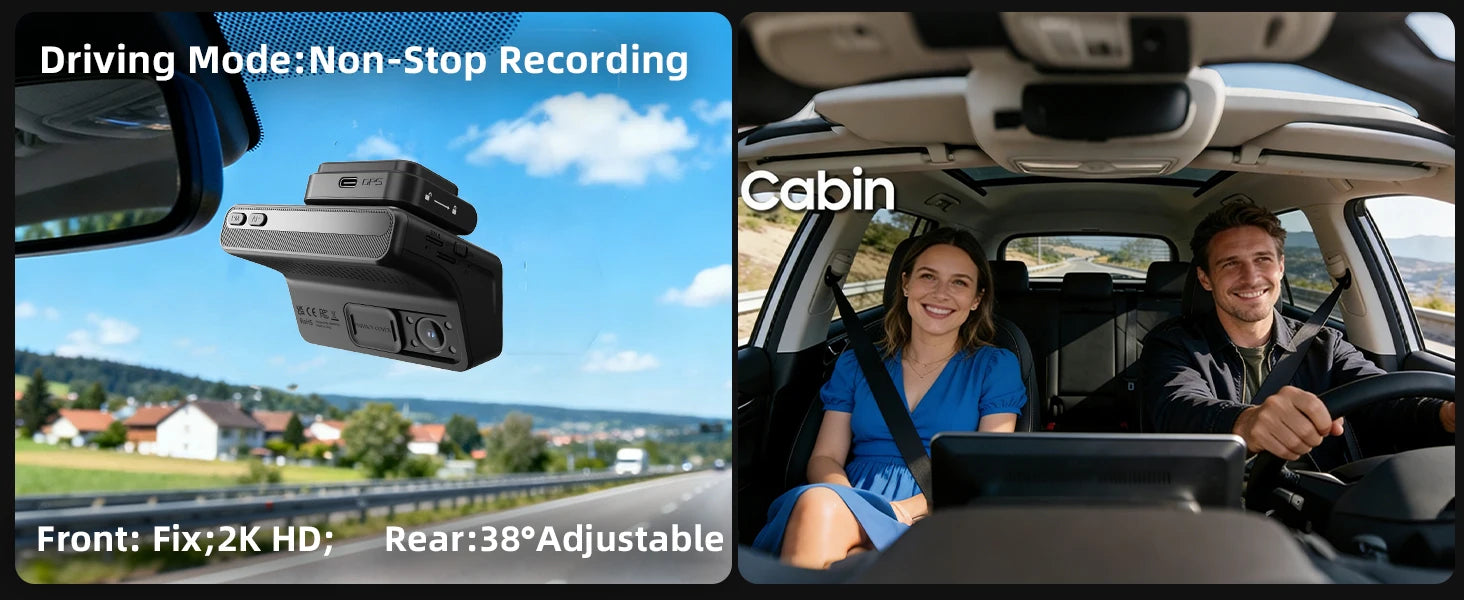 4G LTE Car Dash Cam Front and Inside Remote Live View Two-Way Talk 24/7 Parking GPS Tracker IR Night Vision Vehicle Security DVR Innova Techno