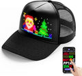 Led Baseball Cap Usb App Control Bluetooth Rechargeable Scrolling Atmosphere Message Board Hop Display Hat Glowing Hat Hip Innova Techno
