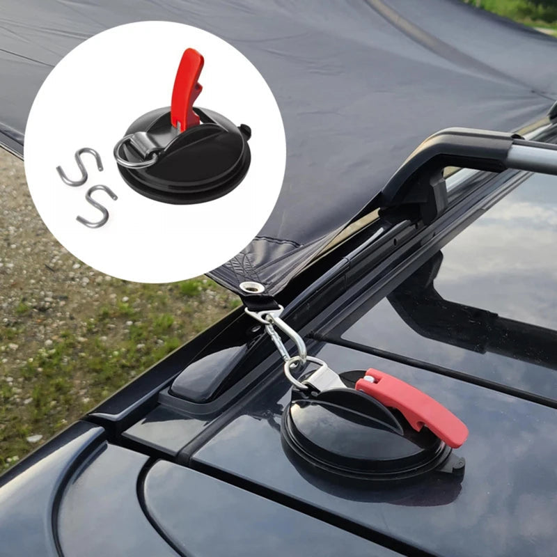 2PCS Vacuum Suction Cup Anchor with Fixed Hook Suction Cup Hook For Heavy-Duty Car Watch Strap Suitable For Car Bathroom Innova Techno