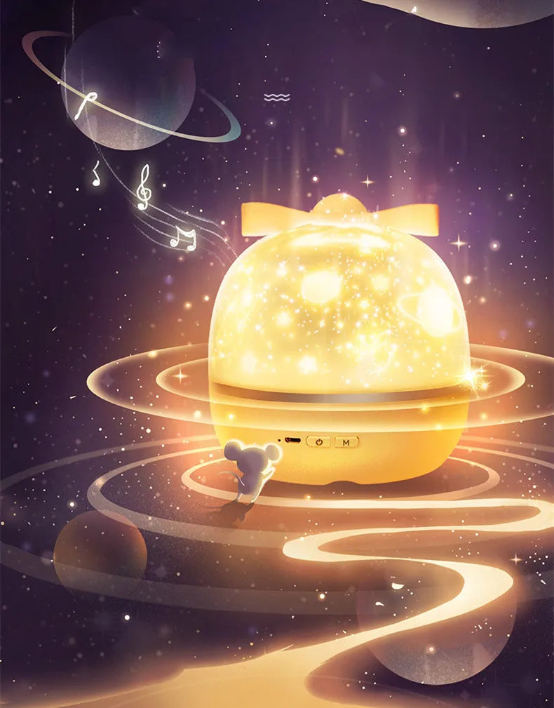Starry Projector Night Light Rotating Sky Moon Lamp Galaxy Lamp Home Bedroom Decoration Starlight Christmas Lights for Kids Gift Innova Techno