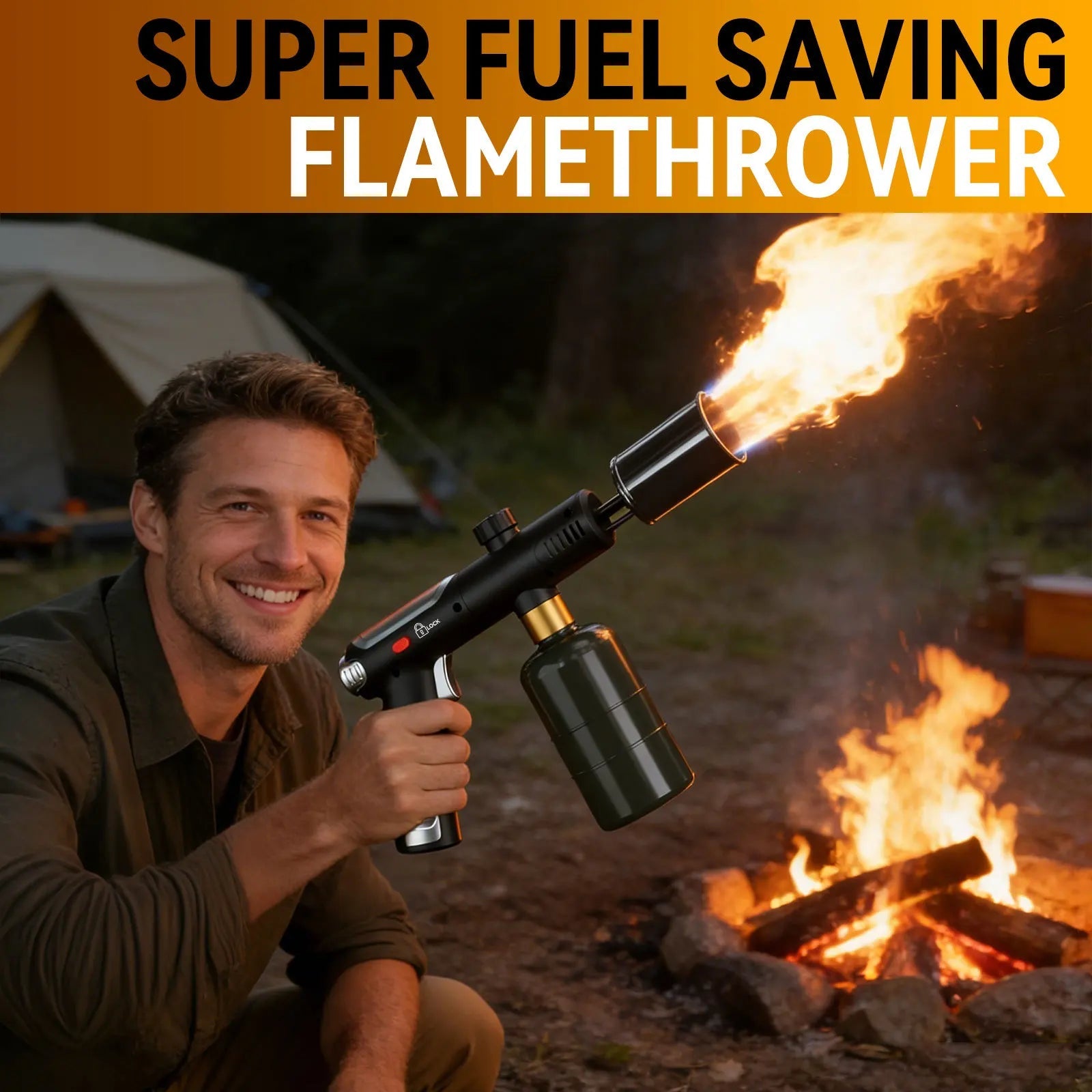 New Metal High Firepower Flamethrower for Outdoor Camping Barbecue Lighter for Outdoor Tools Innova Techno