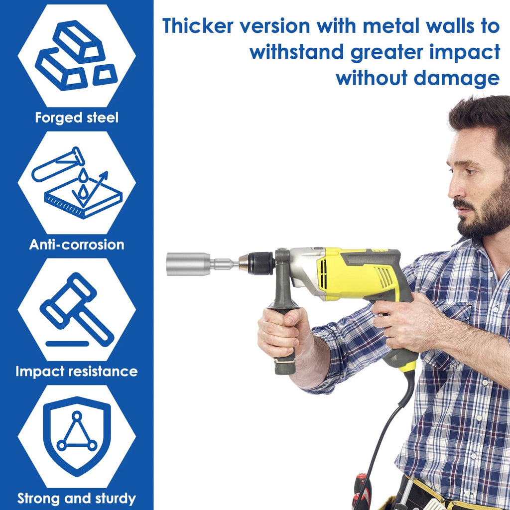 30/45/65mm Heavy Duty SDS-Plus T Post Ground Rod Driver Tool Forged Steel Drill Bit Driver Durable Hammer Drill Rod Converter Innova Techno
