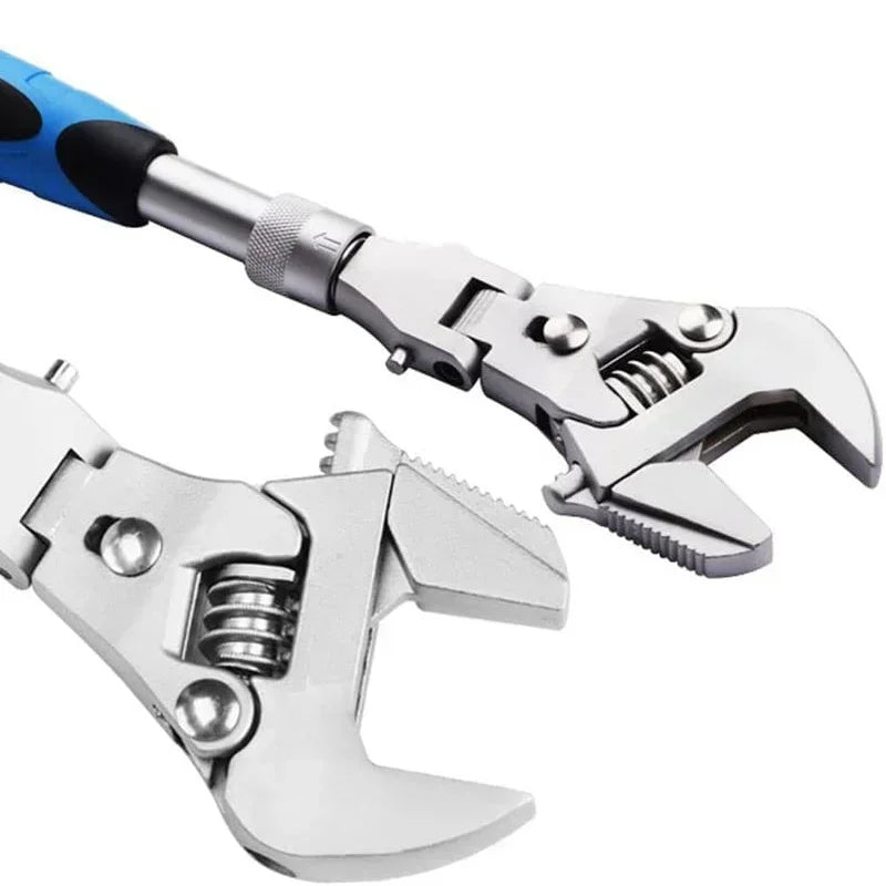 Multifunction 5 in 1, 10 Inch Adjustable Ratchet Wrench, 180 Degree Folding Spanner Innova Techno