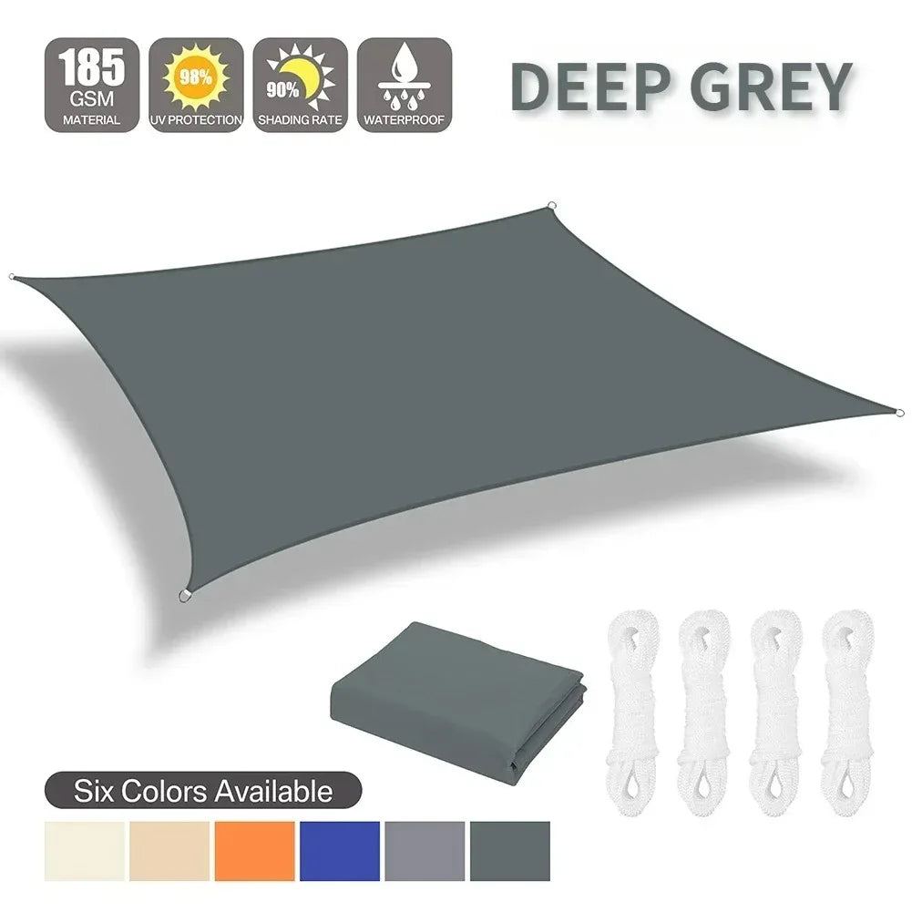 6 Colors Large Sun Shade Sail Rectangle Canopy Waterproof Shade Cover UV Block for Garden Outdoor Patio Deck Pergola Porch Tents Innova Techno