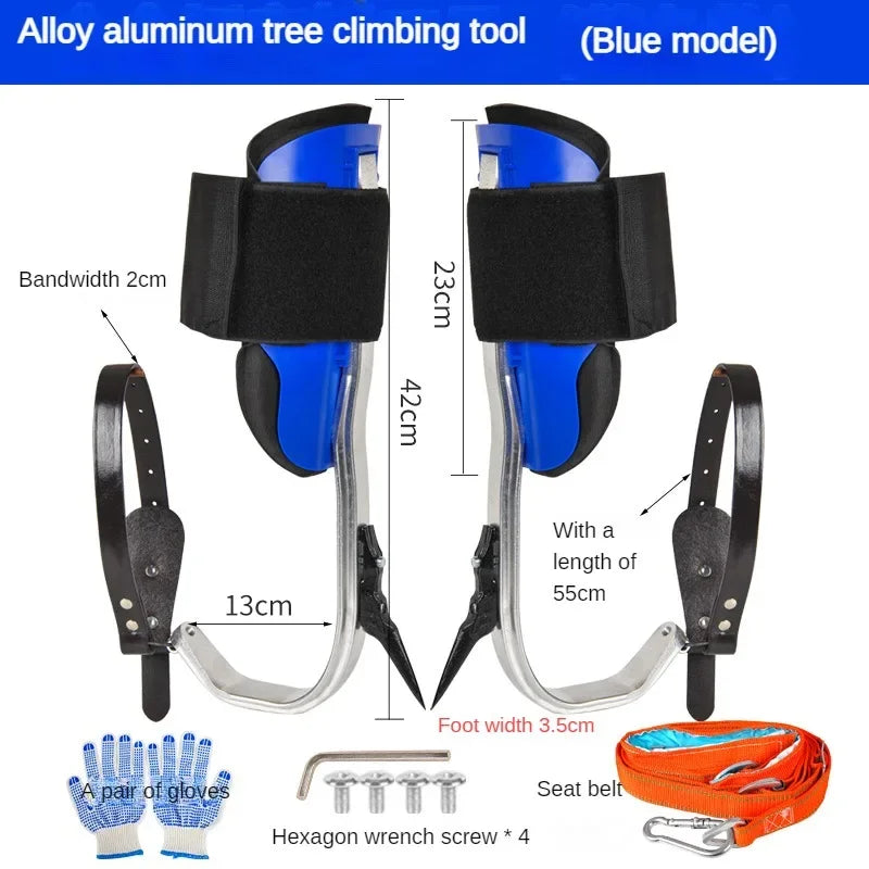 Aluminum Alloy Tree Climbing Tool Foot Buckle Non-slip Shoes Foot Tie Outdoor Sports Portable and Durable Picking Tool Innova Techno