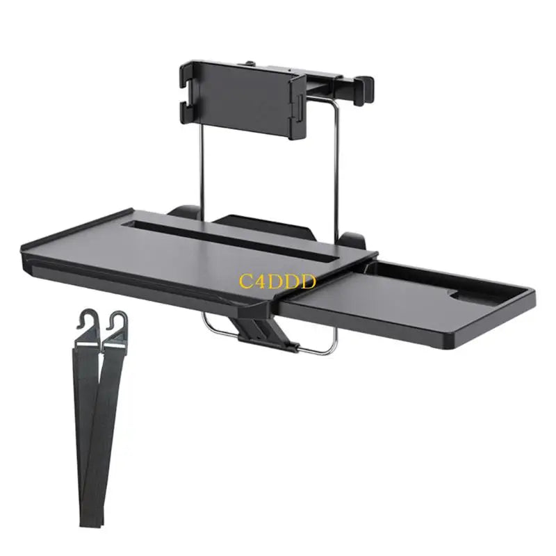 C4DD Foldable Steering Wheel Mounted Desk for Car Use in Laptop Dining and Writing Ergonomic Back Headrest Tray