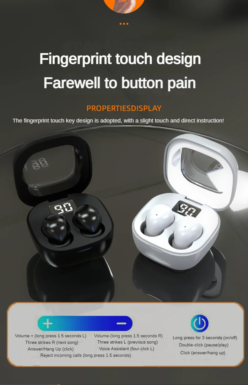 SK Mini 5.3 wireless bluetooth headset small earbuds sleep work sports invisible headphones HD HIFI bass sound quality earphones Innova Techno