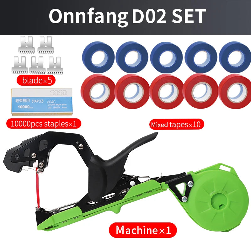 Onnfang Garden Hand Tying Machine Plant Lightweight Garden Tools Plant Tape tool for Vegetables Grapes Tomatoes Cucumbers Garden Innova Techno