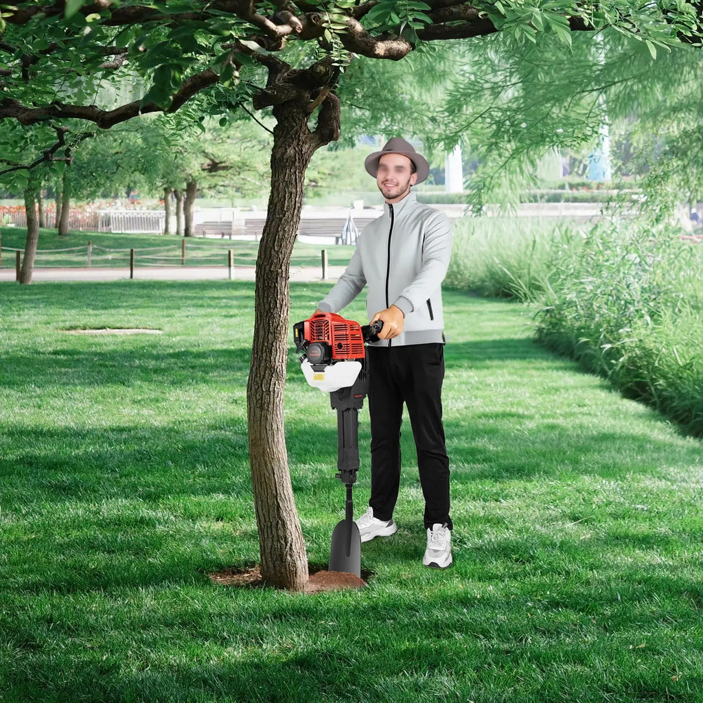 52cc Gas Powered Portable Garden Tree Digger 1900W 2-Stroke Tree Digging Machine Tree Excavator for Digging Root Cutting Innova Techno