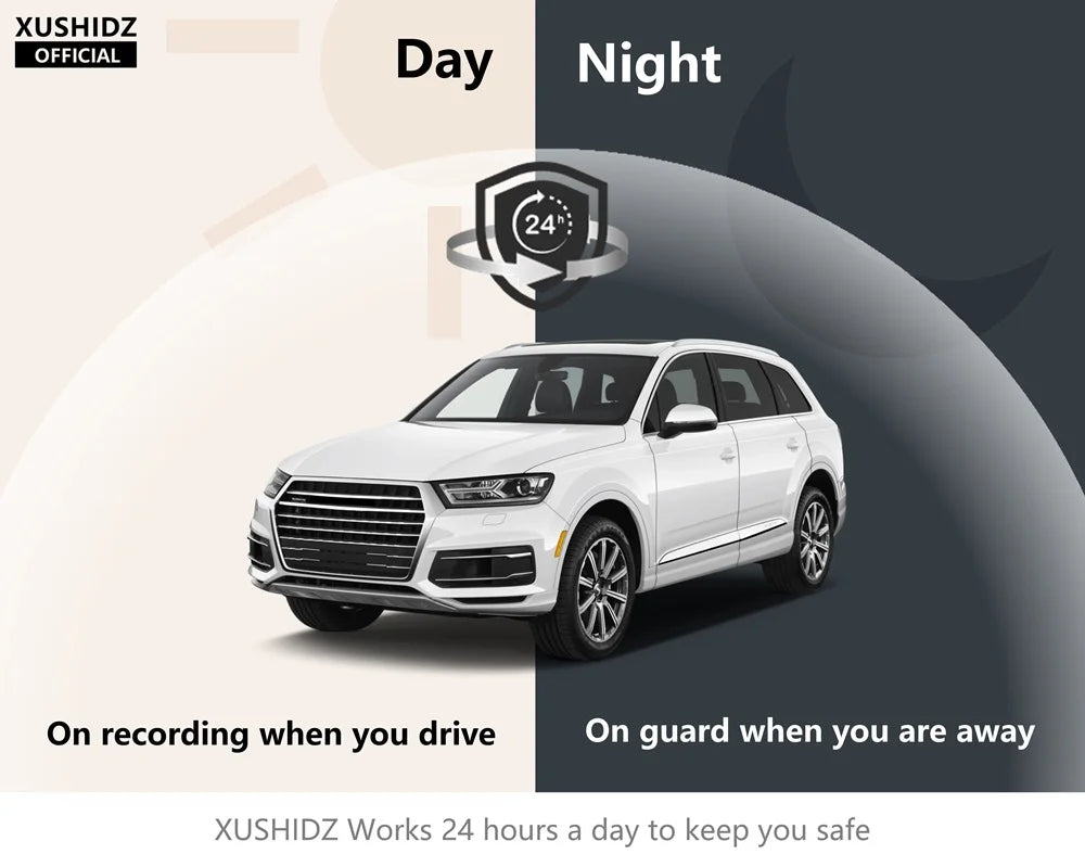 XUSHIDZ NEW 1080P HD Dash Camera Loop Recording Car Vehicle DVR Video Recorder Dashcam Night Vision 24h Parking Monitor G-sensor Innova Techno