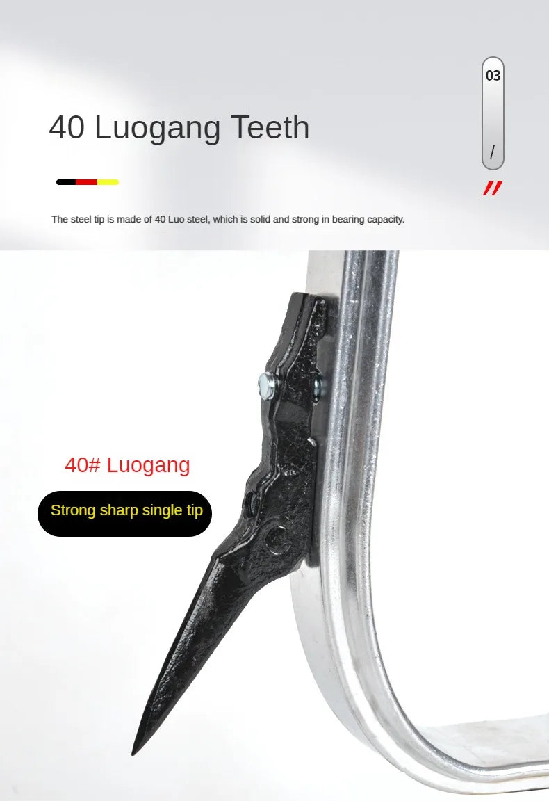 Aluminum Alloy Tree Climbing Tool Foot Buckle Non-slip Shoes Foot Tie Outdoor Sports Portable and Durable Picking Tool Innova Techno