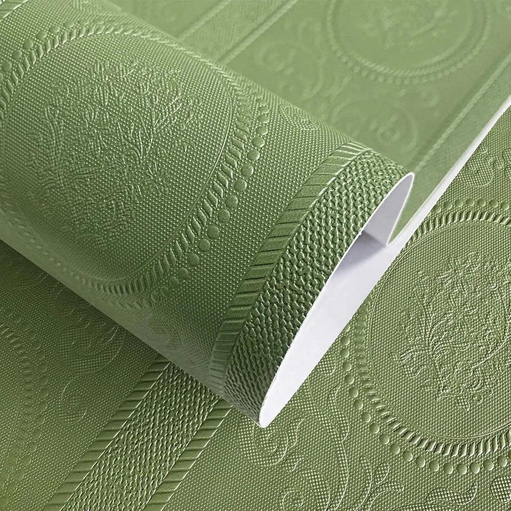 3D White Embossed Peel and Stick Wallpaper Damask Textured Self Adhesive Wallpaper Modern Floral Removable Contact Paper Innova Techno