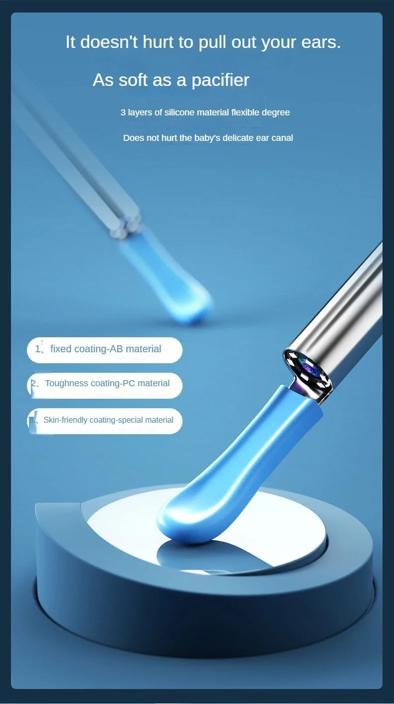 Wireless Smart Visual Ear Cleaner 800W Ear Stick Otoscope  Ear Wax Removal Tool Ear pick Camera Ear Endoscope for iOS Android Innova Techno