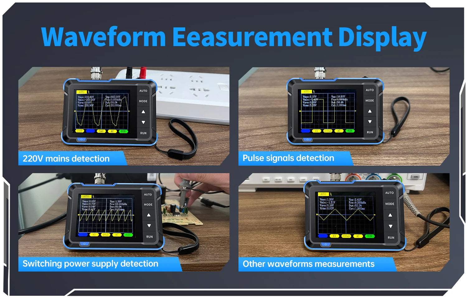 FNIRSI New DSO510 DSO152 DSO153 Mini Handheld Digital 2 IN 1 Oscilloscope Portable 48MS/s 10MHz Bandwidth Electronic Repair Tool Innova Techno