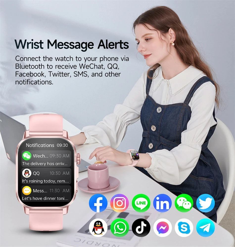 2026 New Model Uric Acid & Lipid Health Analysis Smart Watch Men ECG+PPG Bluetooth Call 2.01-inch Flashlight Smartwatch Women Innova Techno