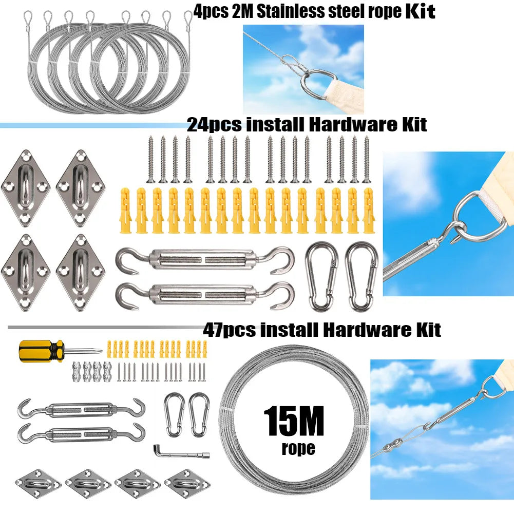 6 Colors Large Sun Shade Sail Rectangle Canopy Waterproof Shade Cover UV Block for Garden Outdoor Patio Deck Pergola Porch Tents Innova Techno