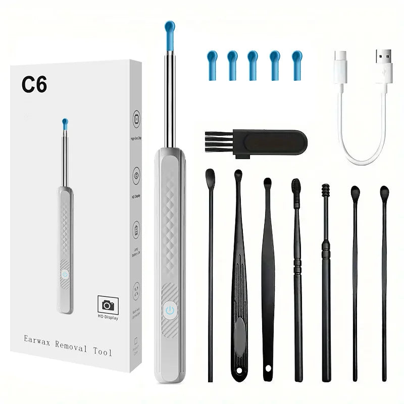 Wireless Smart Visual Ear Cleaner 800W Ear Stick Otoscope  Ear Wax Removal Tool Ear pick Camera Ear Endoscope for iOS Android Innova Techno