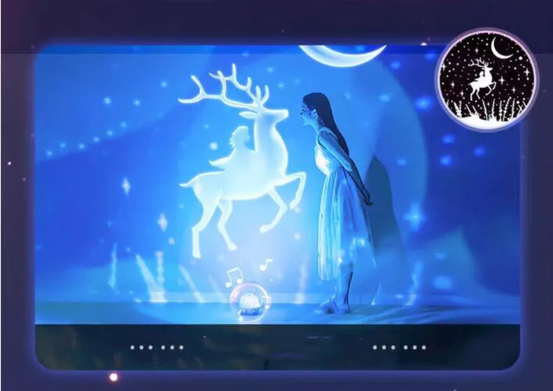 Starry Projector Night Light Rotating Sky Moon Lamp Galaxy Lamp Home Bedroom Decoration Starlight Christmas Lights for Kids Gift Innova Techno