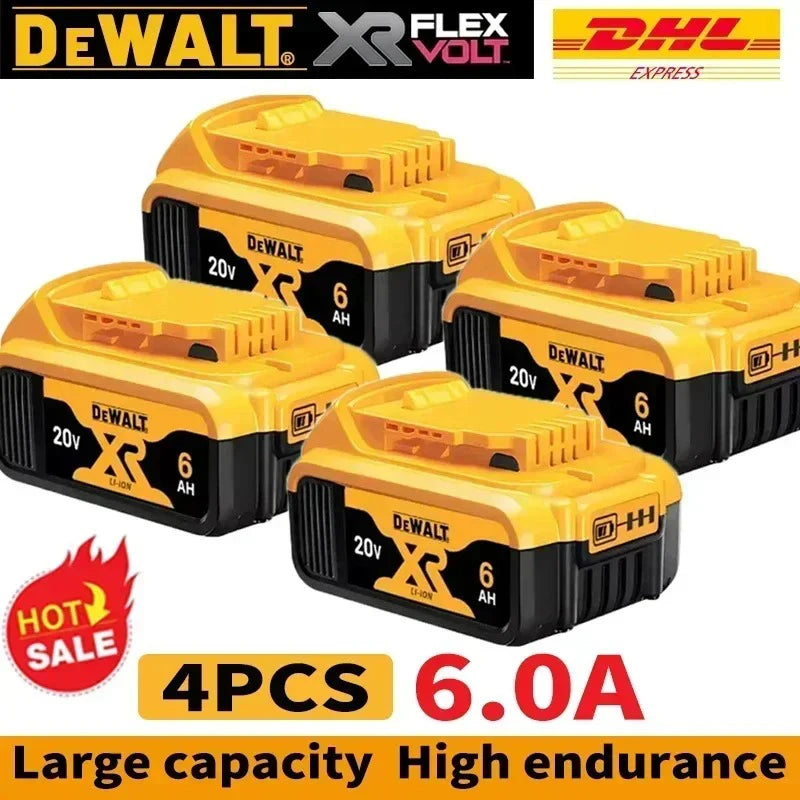 DeWALT 100% Original Battery 20V/60V 6Ah 9Ah MAX FlexVolt for DCB606 DCB205 DCB206 DCB209 DCB182 Power Tool with Charger