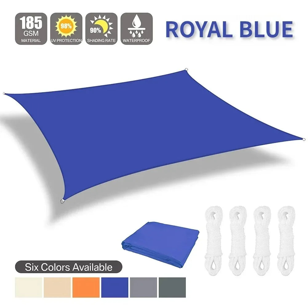 6 Colors Large Sun Shade Sail Rectangle Canopy Waterproof Shade Cover UV Block for Garden Outdoor Patio Deck Pergola Porch Tents Innova Techno