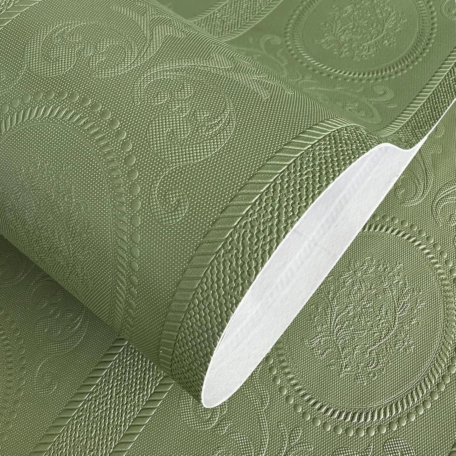 3D White Embossed Peel and Stick Wallpaper Damask Textured Self Adhesive Wallpaper Modern Floral Removable Contact Paper Innova Techno