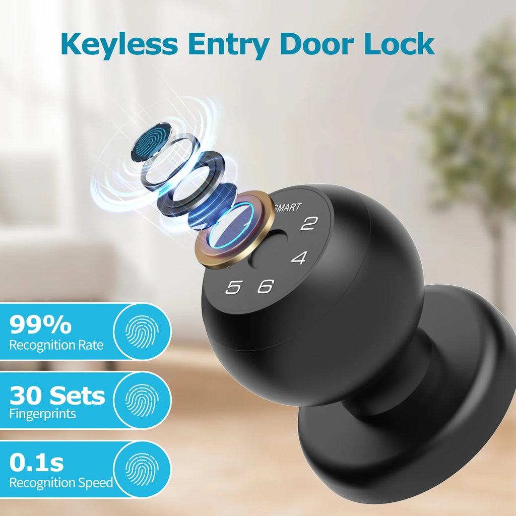 Viladepot Smart Lock Fingerprint Door Lock App Control Passcode Unlock Electronic Touchscreen Keypad Indoor Innova Techno