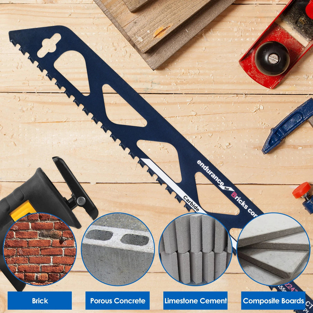 Reciprocating Saw Blade 12/18in Universal Cutting Recip Sabre Saw Blade Alloy Steel Brick Concrete Stone Demolition Cutting Tool Innova Techno