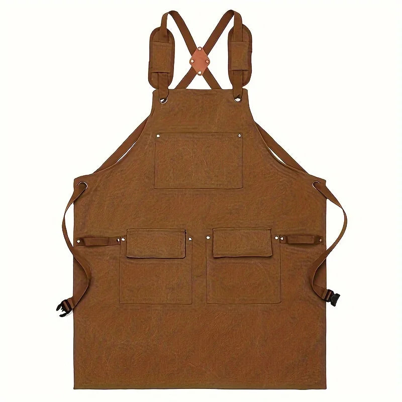 Good Thickened High Quality Cotton Canvas Summer Waterproof Apron Catering Shop Kitchen Home Gardening Commercial Waist Apron Innova Techno