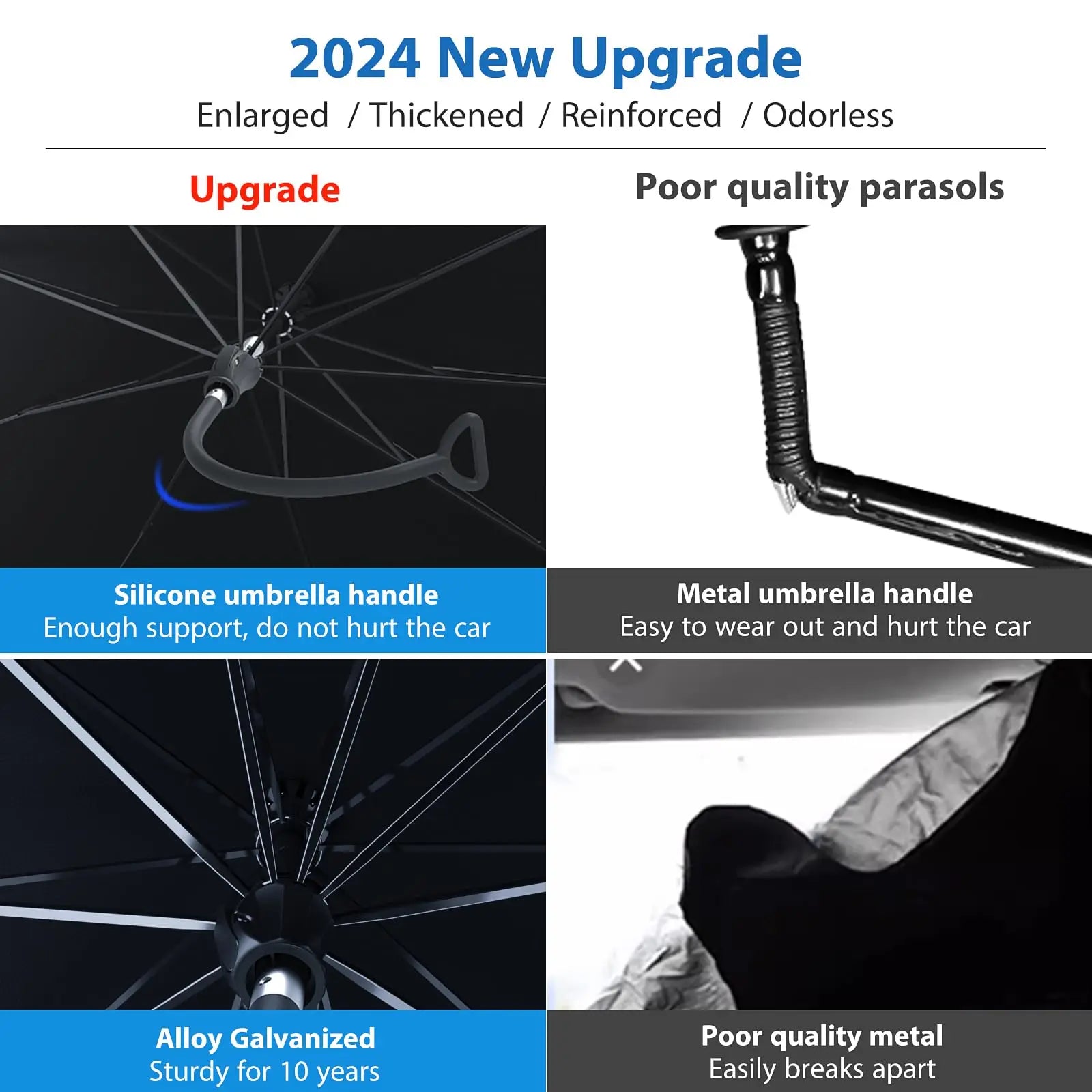 2024 Car Windshield Sun Shade Umbrella Foldable Sunshade Front Window Cover for UV Block Heat Protection Protector Parasol Innova Techno