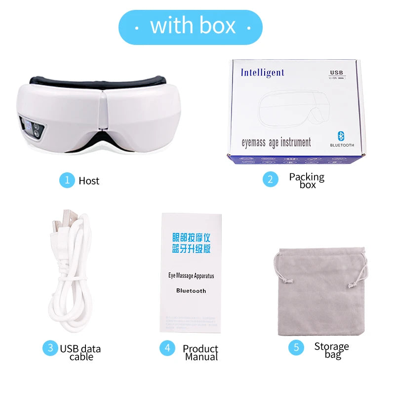 Relieves Fatigue Eye Massager Airbag Pressure Kneading Massage Device Relax Eye Improve Sleep 3D Vibration Eye Care Home Use