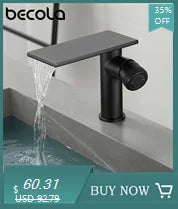 Single Handle Waterfall Bathroom Faucet Brass Gray Basin Faucet Cold And Hot Crance Faucet Sink Tap Single Handle Deck Mounted