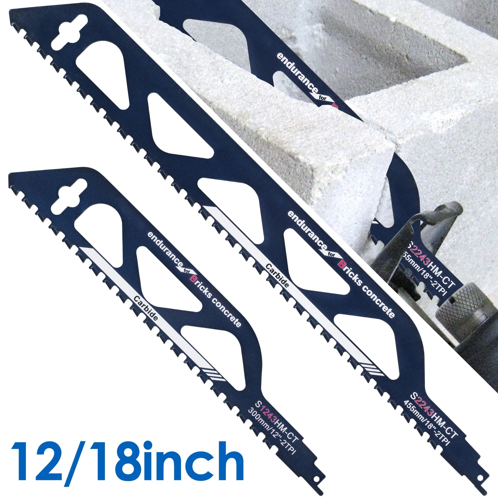 Reciprocating Saw Blade 12/18in Universal Cutting Recip Sabre Saw Blade Alloy Steel Brick Concrete Stone Demolition Cutting Tool Innova Techno