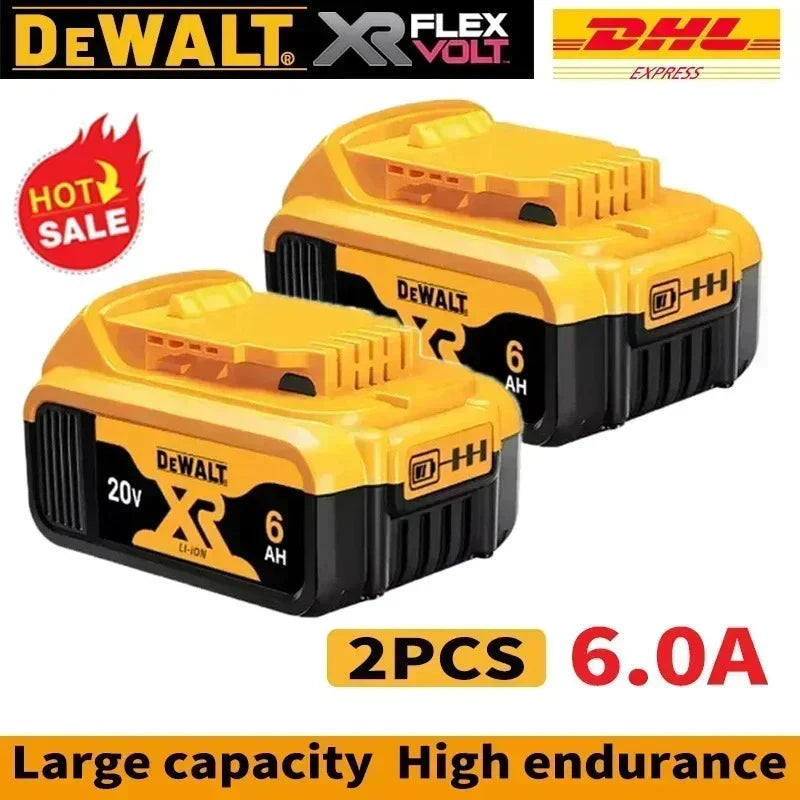 DeWALT 100% Original Battery 20V/60V 6Ah 9Ah MAX FlexVolt for DCB606 DCB205 DCB206 DCB209 DCB182 Power Tool with Charger