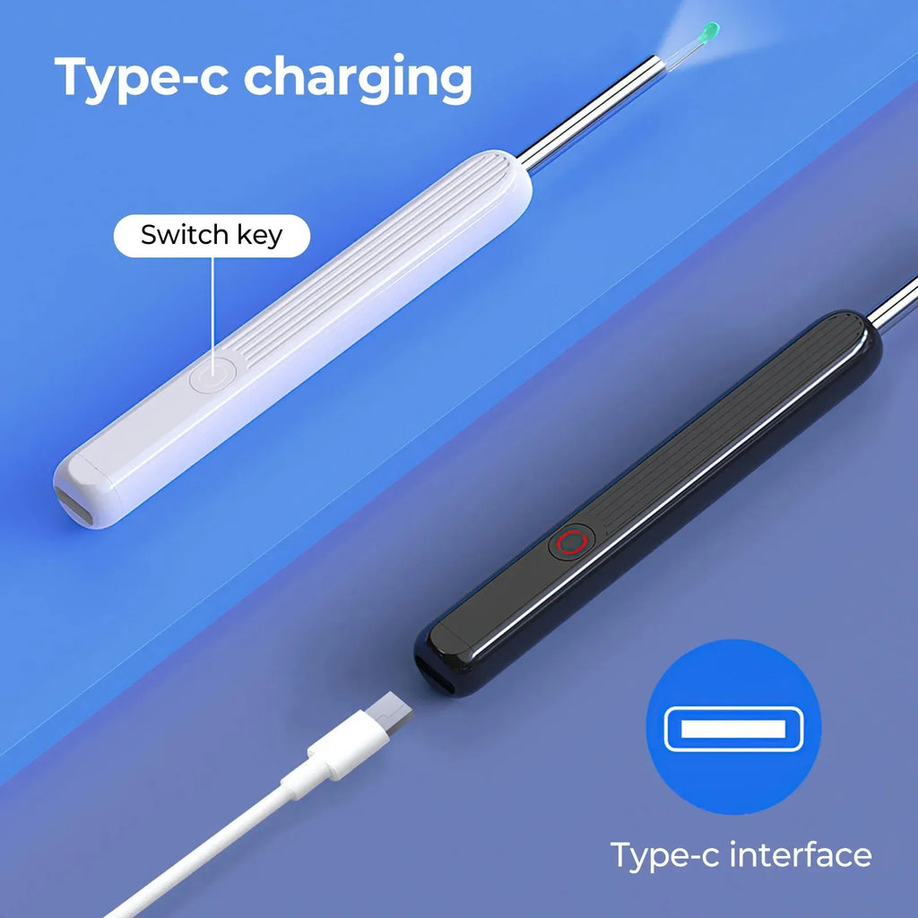 Wireless Smart Visual Ear Cleaner 800W Ear Stick Otoscope  Ear Wax Removal Tool Ear pick Camera Ear Endoscope for iOS Android Innova Techno