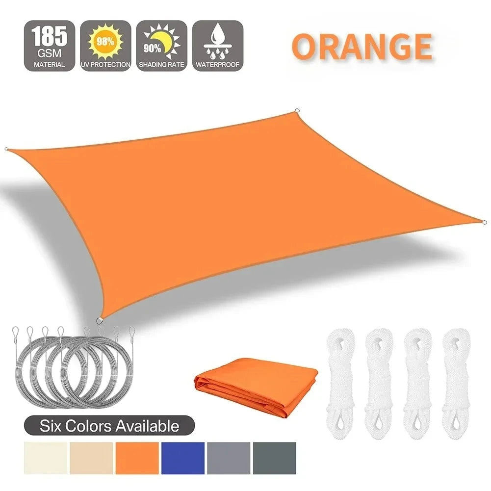 6 Colors Large Sun Shade Sail Rectangle Canopy Waterproof Shade Cover UV Block for Garden Outdoor Patio Deck Pergola Porch Tents Innova Techno