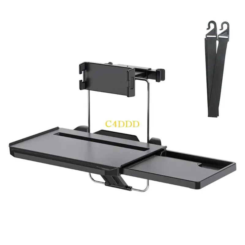 C4DD Foldable Steering Wheel Mounted Desk for Car Use in Laptop Dining and Writing Ergonomic Back Headrest Tray