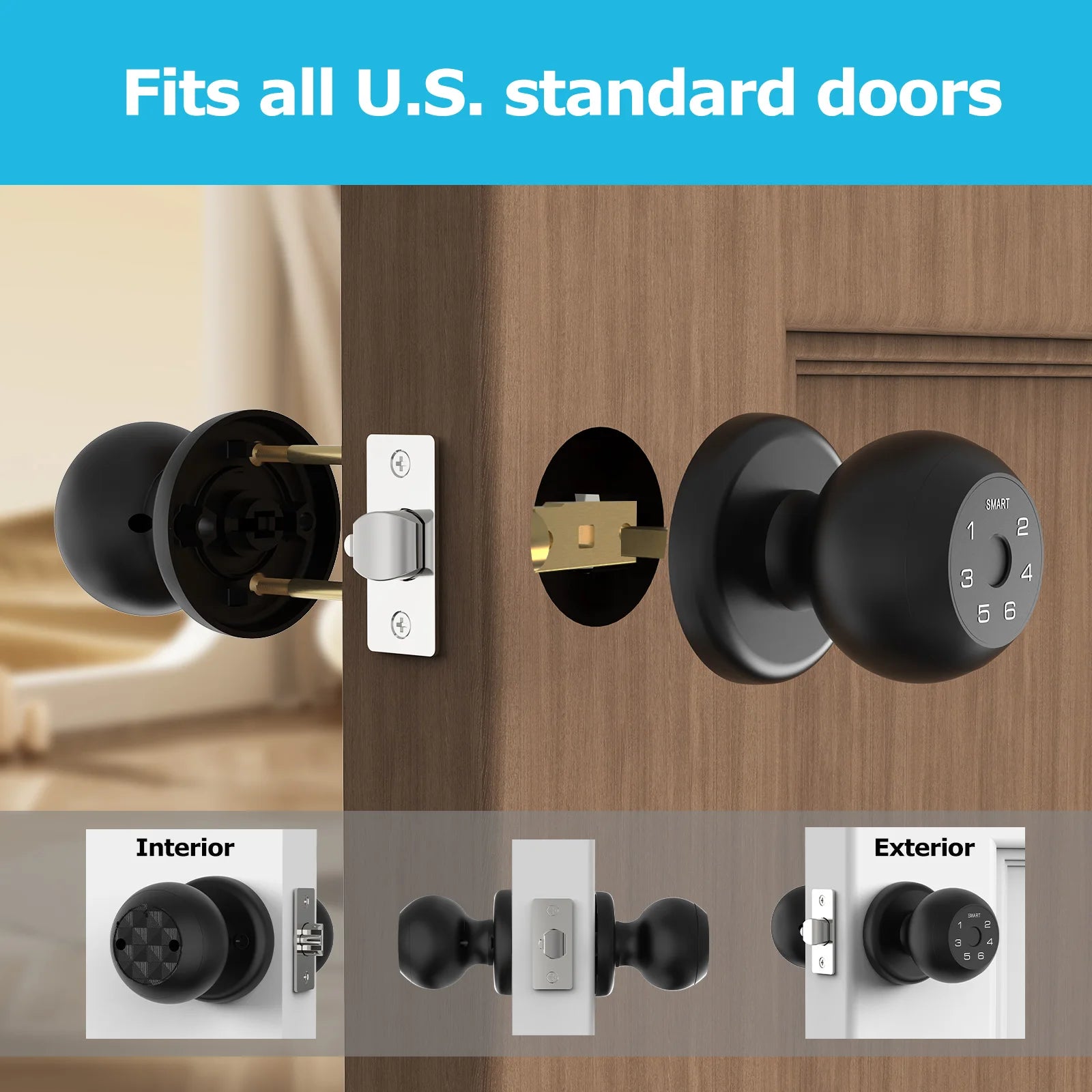 Viladepot Smart Lock Fingerprint Door Lock App Control Passcode Unlock Electronic Touchscreen Keypad Indoor Innova Techno