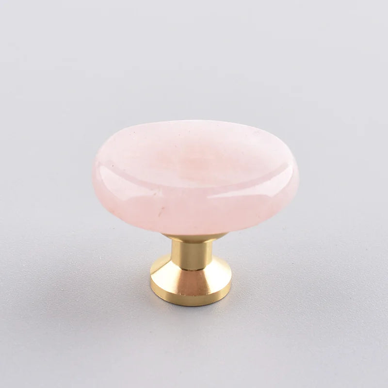30×25mm Nature Agate Stone Cabinet Drawer Knob Dressing Decorative Box Handle Brass Furniture Door Handle Wardrobe Cabinet Pulls Innova Techno