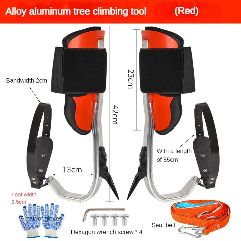 Aluminum Alloy Tree Climbing Tool Foot Buckle Non-slip Shoes Foot Tie Outdoor Sports Portable and Durable Picking Tool Innova Techno