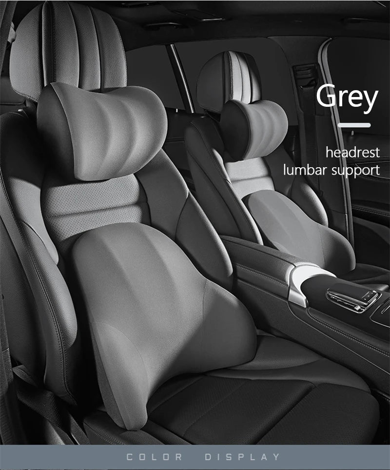 Car Electric Single Lumbar Single Headrest Vibration Massage Lumbar Support Neck Pillow Lumbar Cushion Car Seat Car Interior Innova Techno