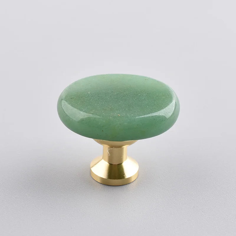 30×25mm Nature Agate Stone Cabinet Drawer Knob Dressing Decorative Box Handle Brass Furniture Door Handle Wardrobe Cabinet Pulls Innova Techno