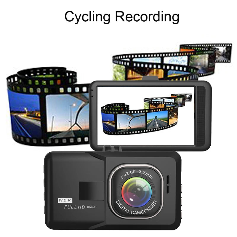 XUSHIDZ NEW 1080P HD Dash Camera Loop Recording Car Vehicle DVR Video Recorder Dashcam Night Vision 24h Parking Monitor G-sensor Innova Techno