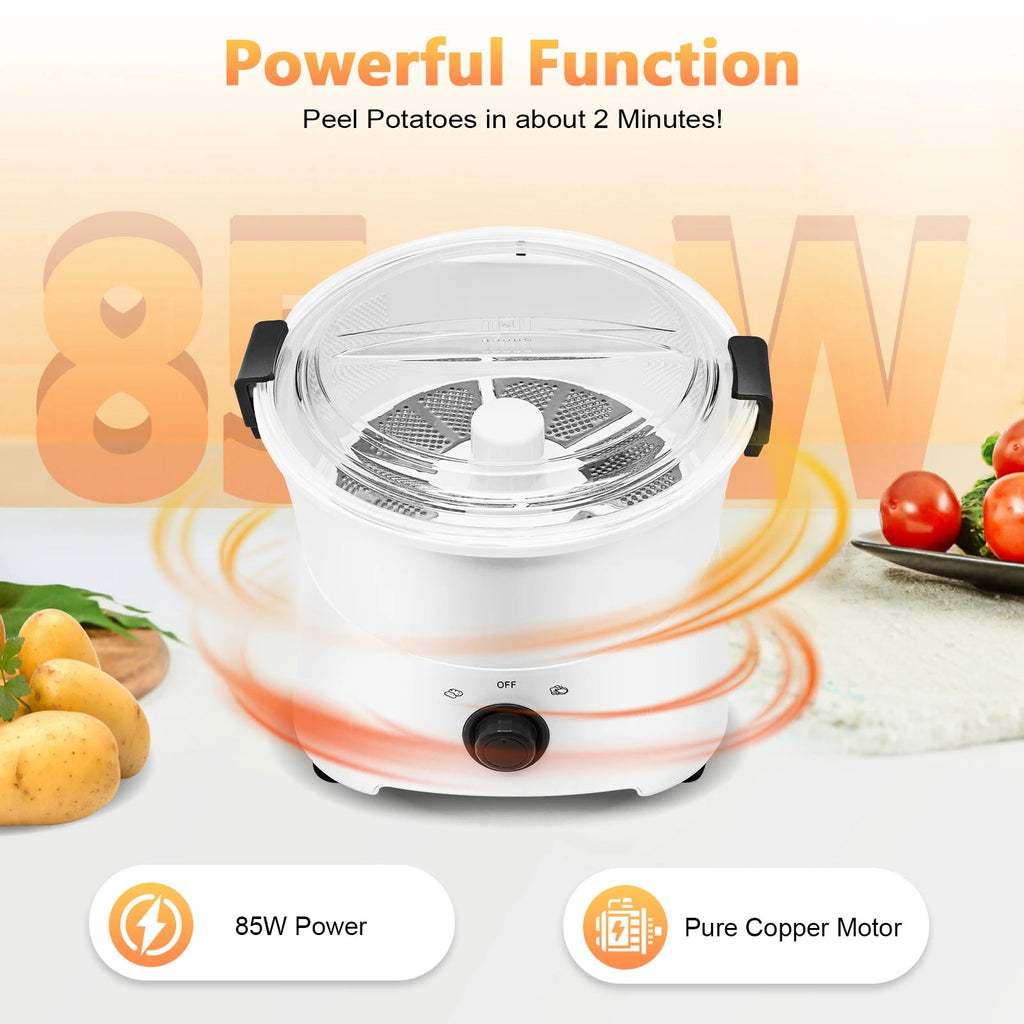85W Electric Potato Peeler One-button Drive Automatic Peeler Spinner for Kitchens Restaurant Fast Food Shops Innova Techno