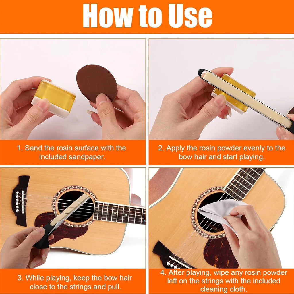 Solo 2-in-1 Guitar Bow – Dual-Sided Nylon Hair, Aluminum Alloy Body, Built-in Pick, for Acoustic Guitar, Create Violin/Cello Ton