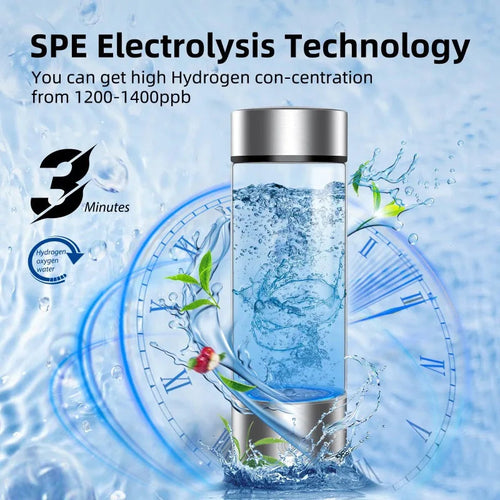 420ml Hydrogen Generator Water Cup Filter Ionizer Maker USB Hydrogen-Rich Water Portable Super Antioxidants ORP Hydrogen Bottle Innova Techno