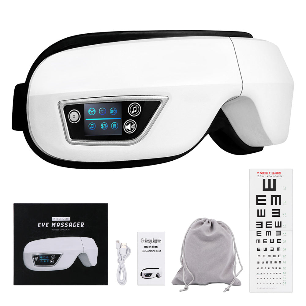 6D Smart Airbag Vibration Eye Massager Eye Care Instrumen Heating Bluetooth Music Relieves Fatigue And Dark Circles With Heat Innova Techno